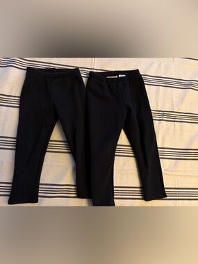 Cat & Jack Girls cozy Black Leggings - 2 Pack